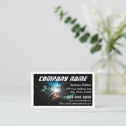 Carte De Visite Service de soudage et de fabrication moderne (Debout devant)