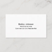 Carte De Visite Service de soudage Fabricator professionnel (Dos)