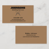 Carte De Visite Service de soudage Fabricator professionnel (Devant / Derrière)