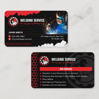 Carte De Visite Service de soudure, fabricant, entrepreneurs de so