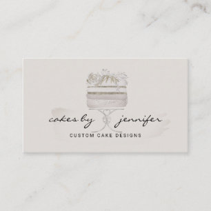 Carte De Visite service de souscription de gâteaux gris boulangeri