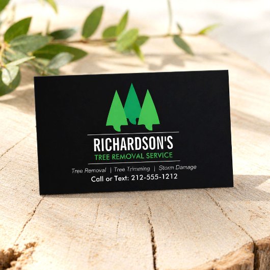 Carte De Visite Service de suppression d'arbres