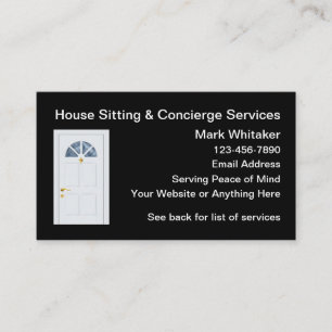 Carte De Visite Service de surveillance de maison et de domicile