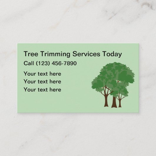 Carte De Visite Service de taille d'arbres local (Devant)