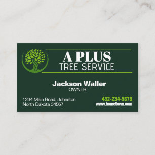Carte De Visite Service de taille d'arbres professionnel Arboris