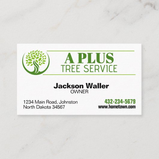 Carte De Visite Service de taille d'arbres professionnel | Arboris (Devant)