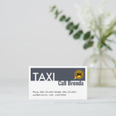 Carte De Visite Service de Taxe Créatif Couche Bleue (Debout devant)