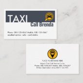 Carte De Visite Service de Taxe Créatif Couche Bleue (Devant / Derrière)