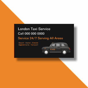 Carte De Visite Service de taxi à Londres au Royaume-Uni