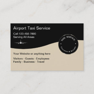 Carte De Visite Service de taxi aéroportuaire moderne