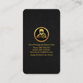 Carte De Visite Service de taxi Chauffeur Driver (Dos)