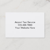 Carte De Visite Service de taxi d'aéroport moderne (Dos)