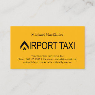Carte De Visite Service de taxi d'avion aéroport