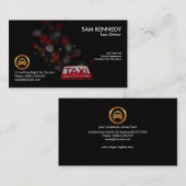 Carte De Visite Service de taxi de Bokeh (Devant / Derrière)
