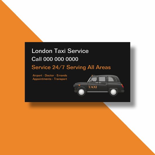 Carte De Visite Service de taxi de Londres