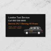Carte De Visite Service de taxi de Londres (Devant)