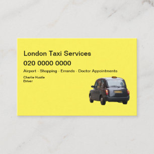 Carte De Visite Service de taxi de Londres