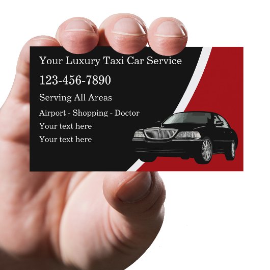 Carte De Visite Service De Taxi De Luxe Classique