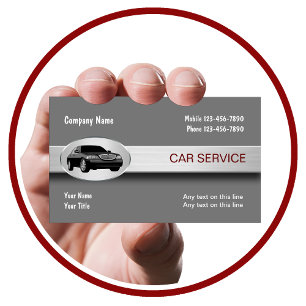 Carte De Visite Service de taxi de voiture de luxe élégant