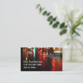 Carte De Visite Service de Taxi Deux Côtés (Debout devant)