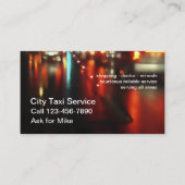 Carte De Visite Service de Taxi Deux Côtés (Devant)
