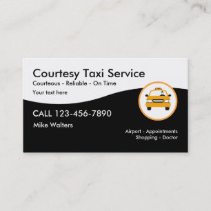 Carte De Visite Service de taxi moderne