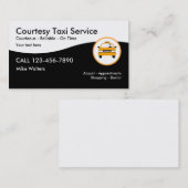 Carte De Visite Service de taxi moderne (Devant / Derrière)