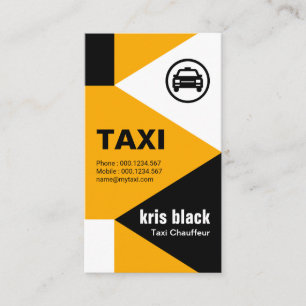 Carte De Visite Service de taxi moderne et élégant pour les tria