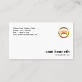 Carte De Visite Service de taxi moderne et épuré simple et blanc c (Dos)