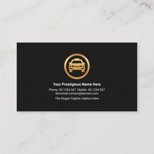 Carte De Visite Service de Taxi Or Signalisation Frontière Conduct (Dos)