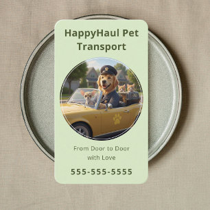Carte De Visite Service de taxi pour animaux de luxe Concierge de