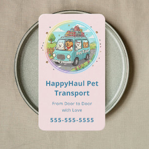 Carte De Visite Service de taxi pour animaux moderne Concierge de