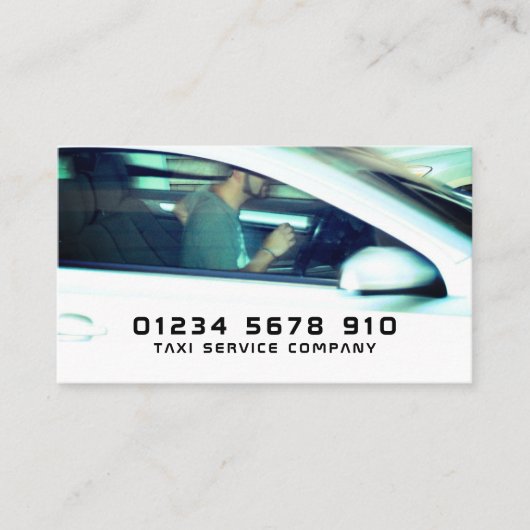 Carte De Visite Service de taxi pour chauffeur, Tarifs (Devant)