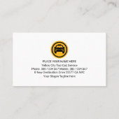 Carte De Visite Service de taxi rapide comme l'éclair Conduite (Dos)