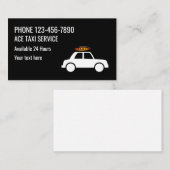 Carte De Visite Service de taxi simple et moderne (Devant / Derrière)