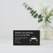 Carte De Visite Service de taxi urbain simple et moderne (Debout devant)