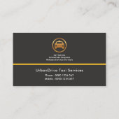 Carte De Visite Service de taxis professionnels de style vertical  (Dos)