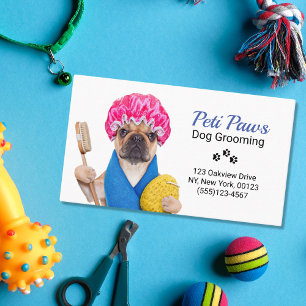 Carte De Visite Service de toilettage de chiens de compagnie
