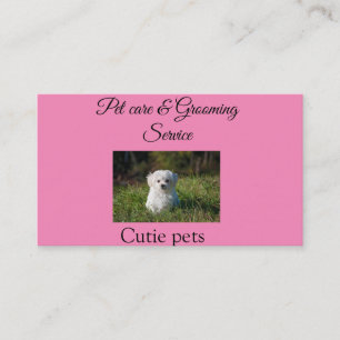 Carte De Visite Service de toilettage des animaux ajouter le nom a