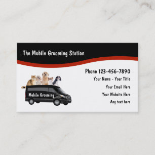 Carte De Visite Service de toilettage mobile pour animaux de compa