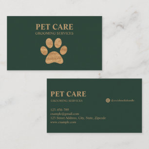 Carte De Visite Service de toilettage pour animaux de compagnie à
