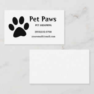 Carte De Visite Service de toilettage pour animaux de compagnie no