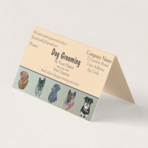 Carte De Visite service de toilettage pour chiens et de soins pour