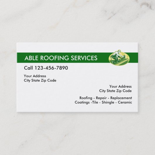 Carte De Visite Service de toiture de construction (Devant)