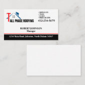 Carte De Visite Service de toiture professionnel (Devant / Derrière)