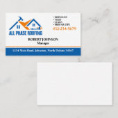 Carte De Visite Service de toiture professionnel (Devant / Derrière)