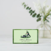 Carte De Visite Service de tonte de pelouse professionnel Vert (Debout devant)