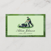 Carte De Visite Service de tonte de pelouse professionnel Vert (Devant)