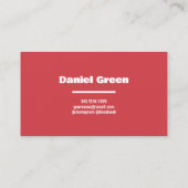 Carte De Visite Service de traitement (Dos)