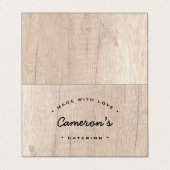 Carte De Visite Service de traiteur unique sur mesure (Extérieur déplié)